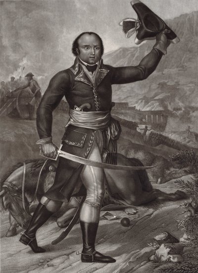 General Thomas-Alexandre Dumas in French Republican army officer uniform - Alexandre Davy de la Pailleterie said Dumas - father of French writer Alexandre Dumas by Unknown artist