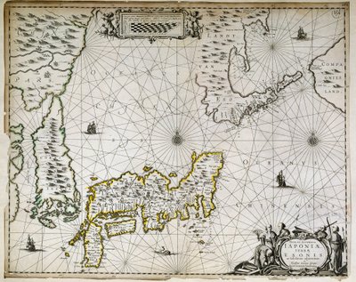 Geographic map of Japan, Korea and South China by Unknown artist