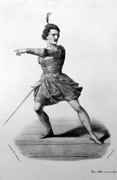 Gilbert-Louis Duprez in the role of Arnoldo in the opera 