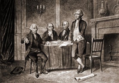 Governor Morris (1752-1816), with Adams, Hamilton and Jefferson by Unknown artist