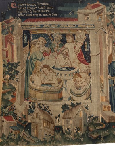 History of Saint Piat and Saint Eleuthère, Scene 7: Baptism of the exiled Christians by Unknown artist