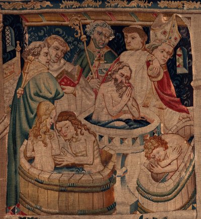 History of Saint Piat and Saint Eleutherius, Scene 7: Baptism of the Exiled Christians (detail) by Unknown artist