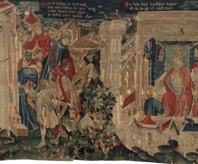 History of Saint Piat and Saint Eleutherius, Scene 8: Saint Eleutherius Goes to Rome for Investiture by Unknown artist
