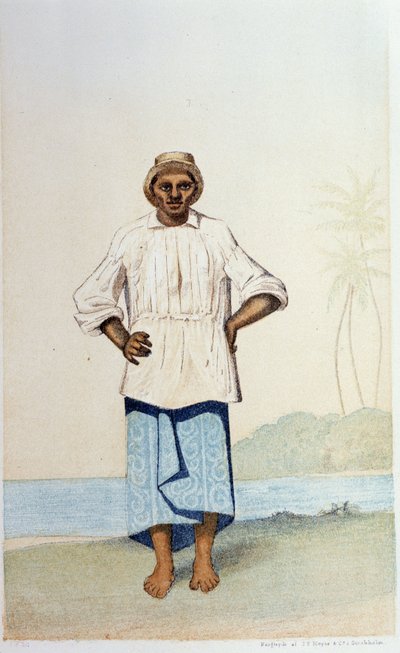 Hoaori of Oceania - in "First swedish circumnavigation" by Skogman Carl Johan Alfred, ed. Stockholm, Adolf Bonnier by Unknown artist