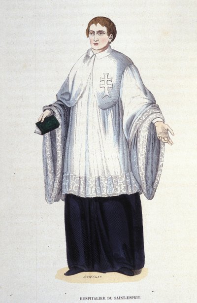 Hospitaller of the Military and Religious Order of the Holy Spirit (Order of the Holy Spirit) founded by Henry III in 1578. by Unknown artist