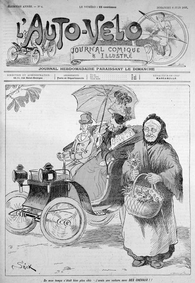 In my time it was much more chic: I had a car with horses! - in L