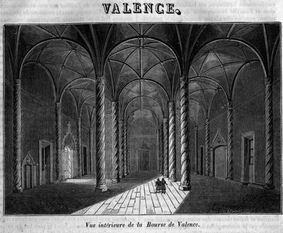 Internal view of the Valencia Stock Exchange in the 19th century by Unknown artist