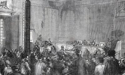 Internal View of the Correctional Police, 6th Chamber in Paris in the 19th Century by Unknown artist