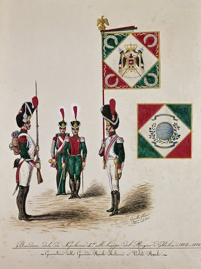 Italian Army Flag at the Time of Napoleon I by Unknown artist