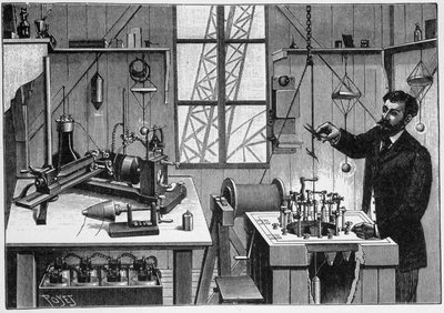 Laboratory of Gustave Eiffel on the Second Platform of the Tower by Unknown artist
