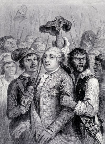 The people at the Tuileries, cap Louis XVI of the Phrygian cap, June 20 by Unknown artist