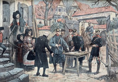 German Officers Campaigning in Alsace, March 1918, Illustration from 