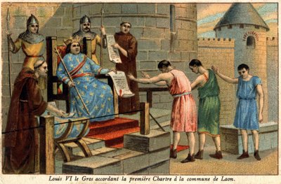 Louis VI granted the first Charter to the commune of Laon in 1128. by Unknown artist