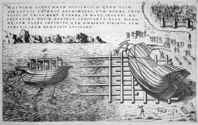 Machine for launching ships in the 16th century - ed. 1578 by Unknown artist