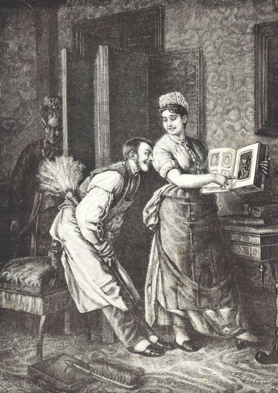 Maid Taking Liberties and Overheard by Mistress of House by Unknown artist
