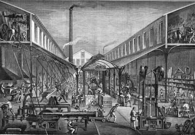 Major industries in the 19th century: construction workshops for sawmill and machine tools, from M. Arbey to Paris in 1865. by Unknown artist