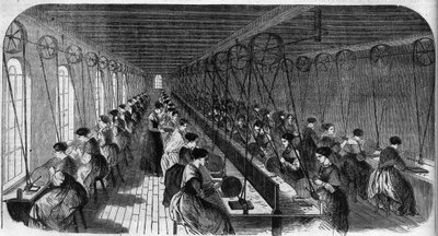 Manufacture of cemented pen: workers in a printing workshop in a Birmingham factory in 
