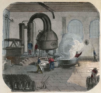Manufacture of Sugar in a Factory (19th Century Illustration, Bianchetti Collection) by Unknown artist