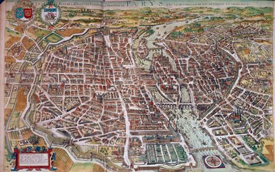 Map of Paris with View of the Islands and Suburbs by Unknown artist
