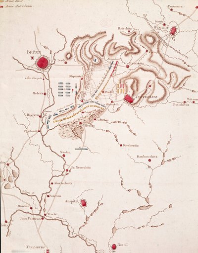 Map of the Austerlitz battle, 2nd December 1805 by Unknown artist