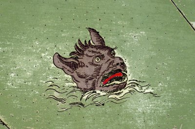 Marine monster with the head of a demon. (detail) by Unknown artist