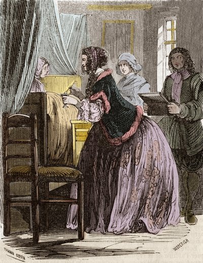 Marquise de Brinvilliers poisoning the patients of the Hotel Dieu in Paris by Unknown artist