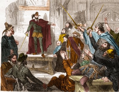 Meeting of the Committee of Sixteen in 1588 (Council of Representatives of the Sixteen Quarters of Paris) Insurrectional Committee formed in Paris during the League by Unknown artist