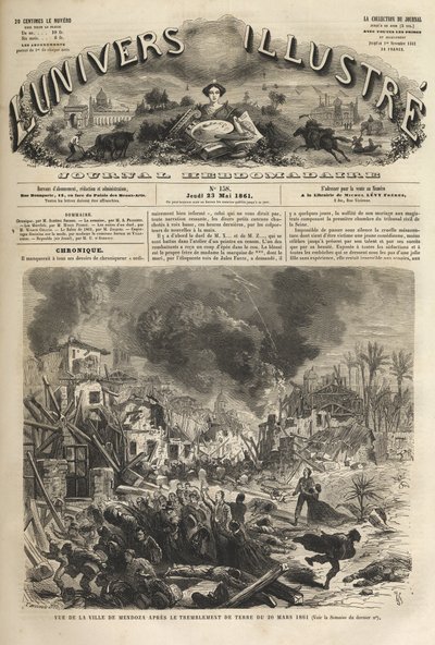 Mendoza, Argentina - Earthquake of 1861 - The Illustrous Universe in 1861 by Unknown artist