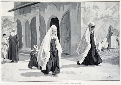 Muslim women in Bosnia. In Tour du monde 1/1896 by Unknown artist