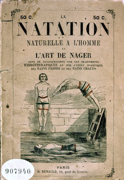 Natural swimming with man and the art of swimming, and considerations on hydrotherapy treatments and the hygienic effect of cold and hot baths - Frontispiece, late 19th century by Unknown artist