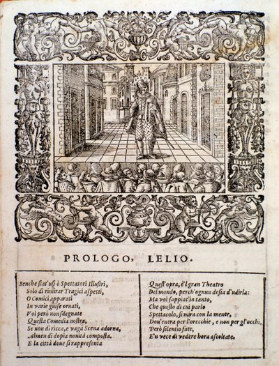 Page from Amfiparnaso Madrigal Comedy by Orazio Vecchi by Unknown artist