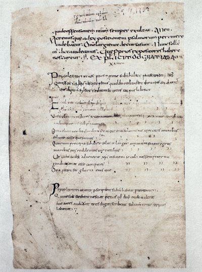 Page of Comments to the Psalms by Cassiodore by Unknown artist