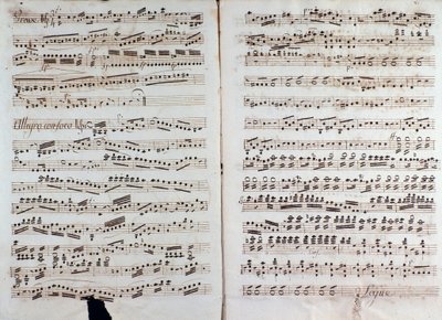 Page of Musical Score of Great Symphony by Christian Cannabich by Unknown artist