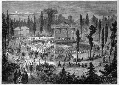 Paris VIIIth arrondissement - avenue des Champs-Elysees - concerts in 1868 by Unknown artist