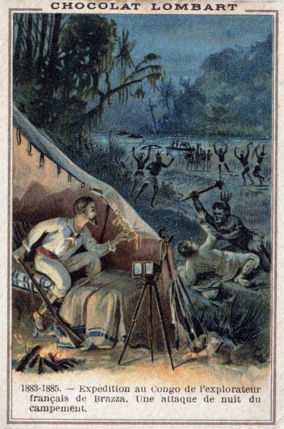 Pierre Savorgnan de Brazza, French explorer, on the banks of the Congo (1852-1905) by Unknown artist