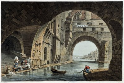 Pont de la Tournelle in Paris seen by J.C.Nattes, Published by W.Miller in London-1806 by Unknown artist