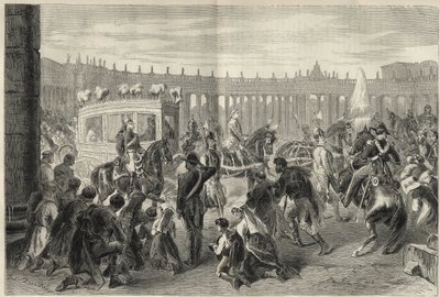 Pope Pius IX Going to the Church of Saint Louis des Francais on the Occasion of the Feast of 15 August 1869 by Unknown artist