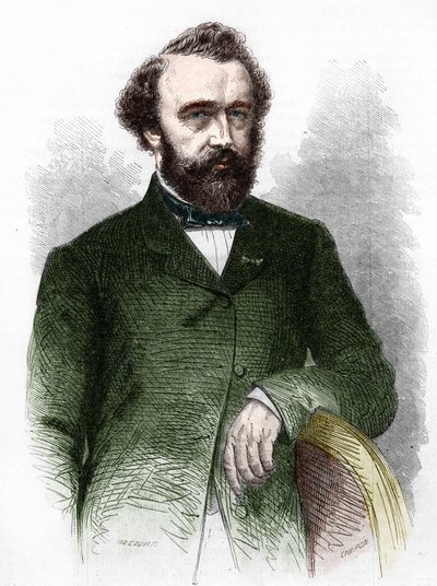 Portrait of Adolphe (Adolph) Sax, inventor of the Saxophone (1814-1894). by Unknown artist