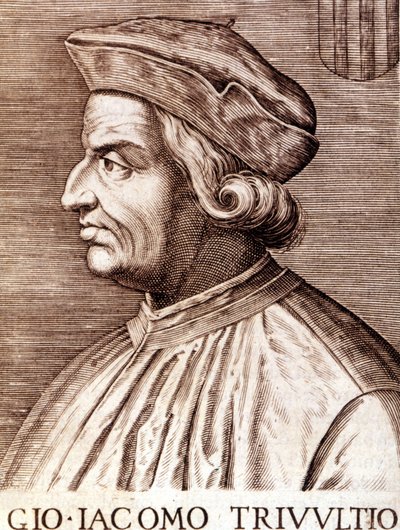 Portrait of Giangiacomo Trivulzio (Marshal Trivulce) Marquis de Vigevano in French Trivulce. Marshal of France (1448 to 1518). Engraving of the 17th century by Unknown artist