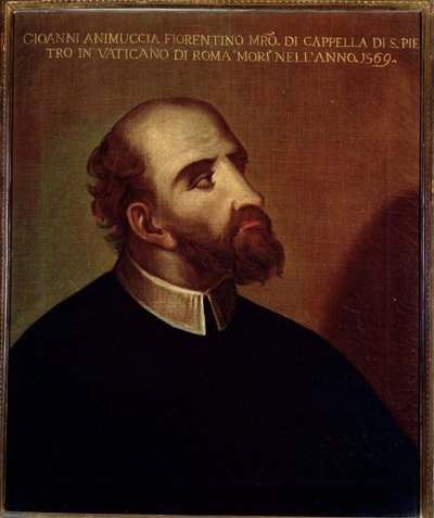 Portrait of Giovanni Animuccia, Italian composer by Unknown artist
