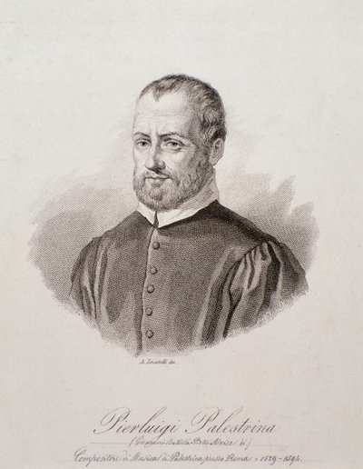Portrait of Giovanni Pierluigi da Palestrina (engraving) by Unknown artist