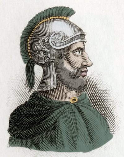 Portrait of Hamilcar Barca (circa 275-228 BC), statesman and Carthaginian general (engraving) by Unknown artist