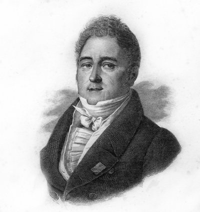 Portrait of Jacques Laffitte (1767-1844), French banker and politician, engraving of the 19th century by Unknown artist
