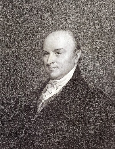 Portrait of John Quincy Adams (1767 - 1848), son of President John Adams and President of the United States (1825 - 1829). Engraving, 19th century by Unknown artist