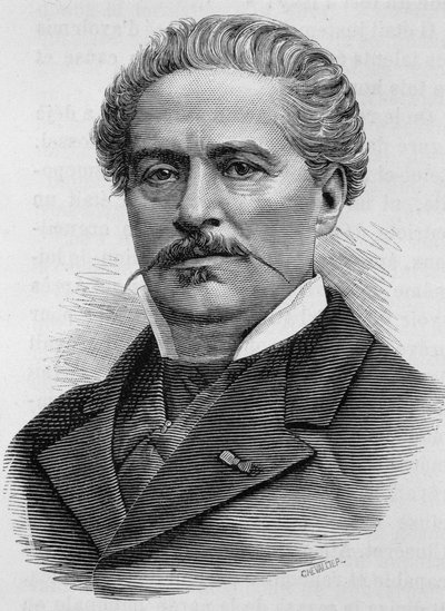 Portrait of Jules Ducatel. 19th century engraving by Unknown artist