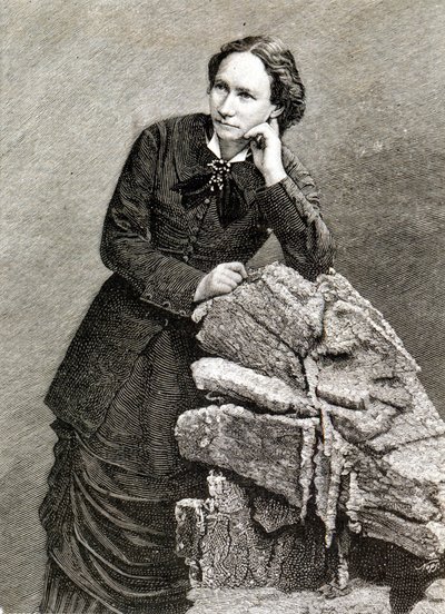 Portrait of Louise Michel (1830 - 1905) during her deportation to Nouméa, New Caledonia. 1873-1880. Engraving. by Unknown artist