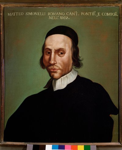Portrait of Matteo Simonelli (1618-1696) Italian composer by Unknown artist