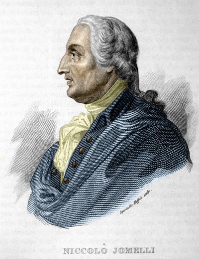 Portrait of Niccolò Jommelli, Italian Composer (10 September 1714 - 25 August 1774) (Engraving, 19th Century) by Unknown artist