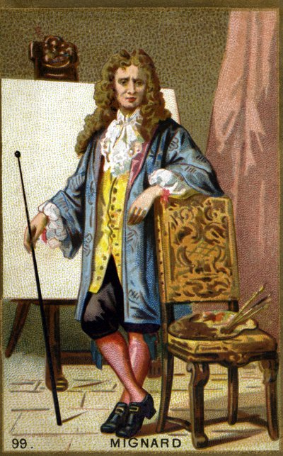 Portrait of Pierre Mignard, French painter, decorator and cartoonist by Unknown artist