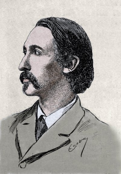 Portrait of Robert Louis Stevenson (1850-1894), British writer by Unknown artist